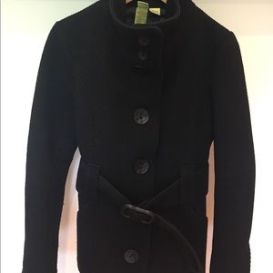 Soia & Kyo Wool Button-Up Funnel-Collar Coat